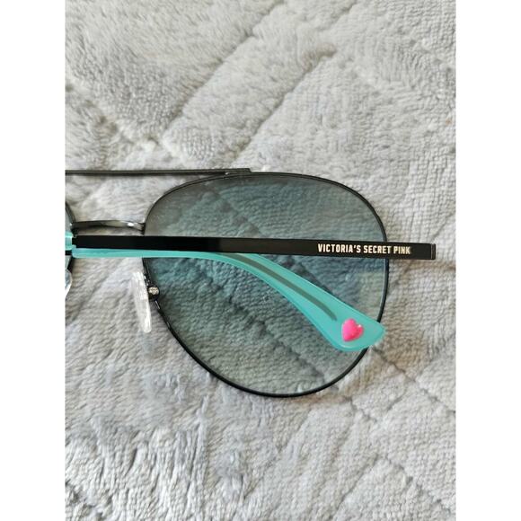 Victoria Secret PINK PK0017 01P Black Metal Aviator Sunglasses 57-16-140 0017 - Picture 2 of 9